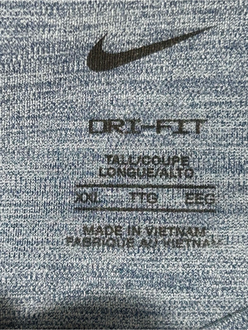 New Nike One Leggings Womens XXL Tall Blue Stretch Activewear Tight Training - Picture 2 of 13